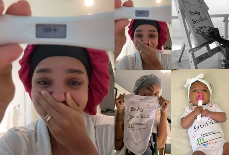 Brunna Gonçalves comemora 1 ano da descoberta da gravidez de Zuri, sua filha com Ludmilla: 