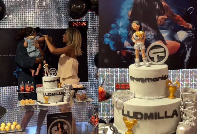 Ludmilla recebe surpresa de Brunna Gonçalves pelo 1º mês de 